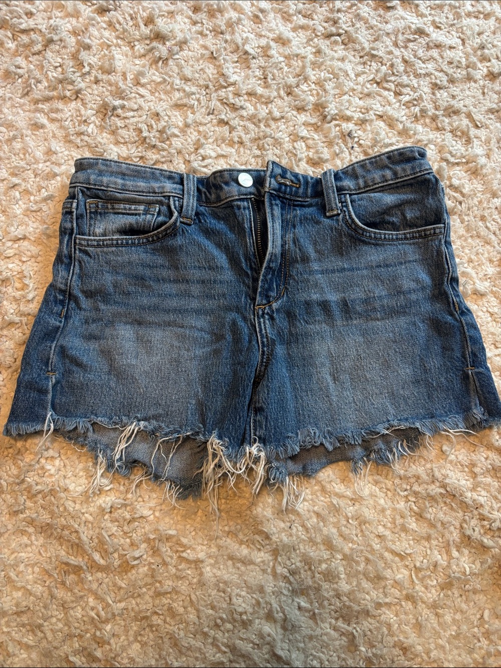 Joe's Jeans Dark Blue Frayed Denim Cutoff Shorts